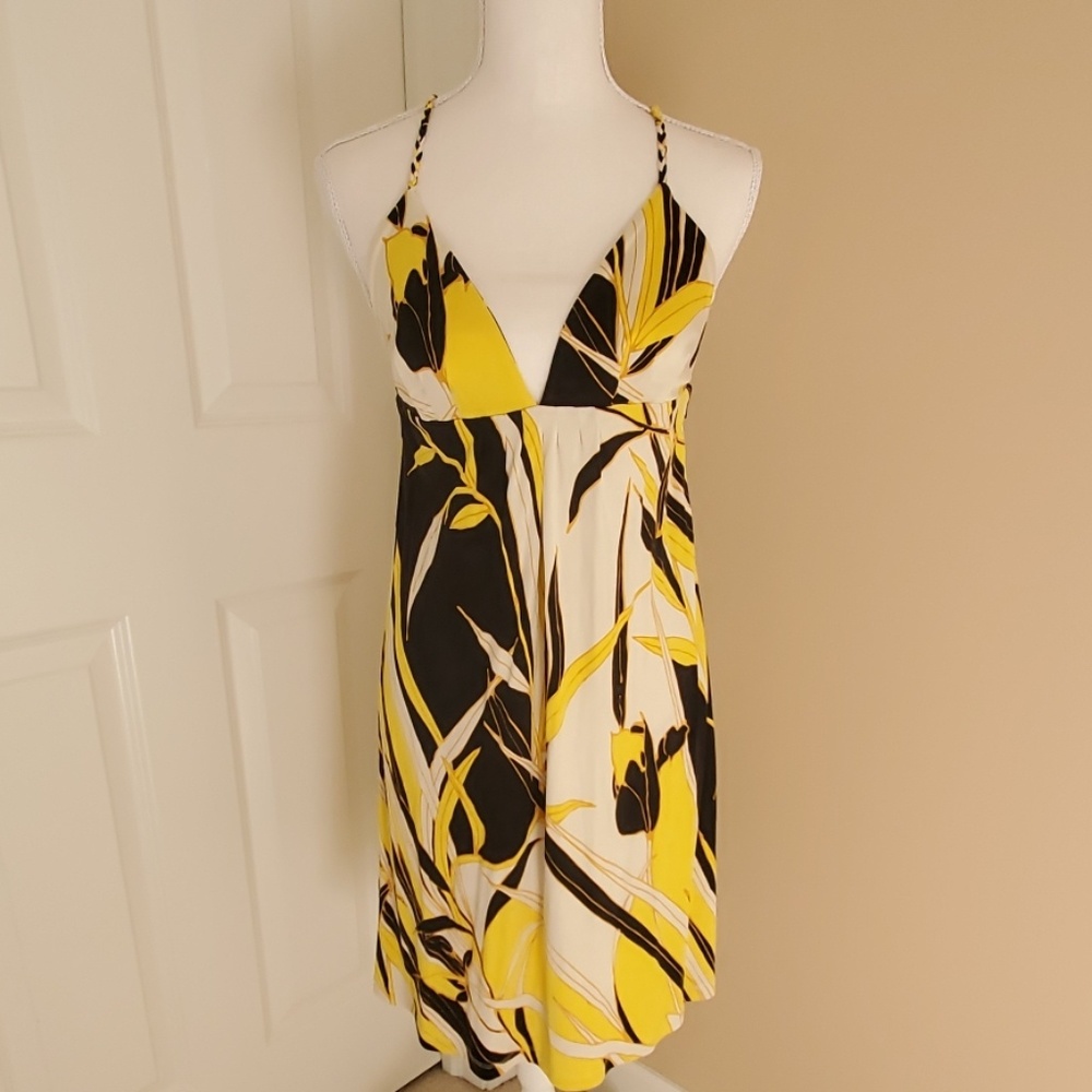 JB by Julie Brown floral print silk v-neck dress